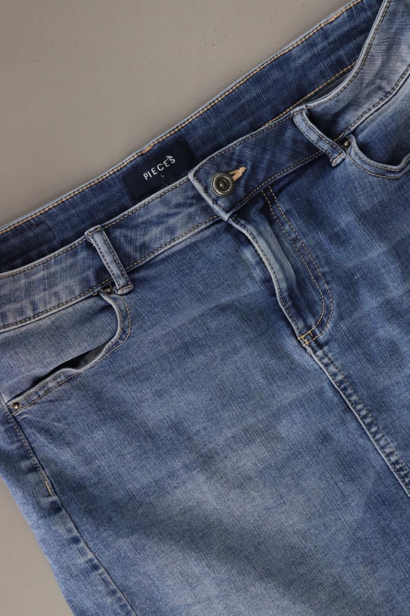 Pieces Jeansrock Gr. L blau aus Baumwolle