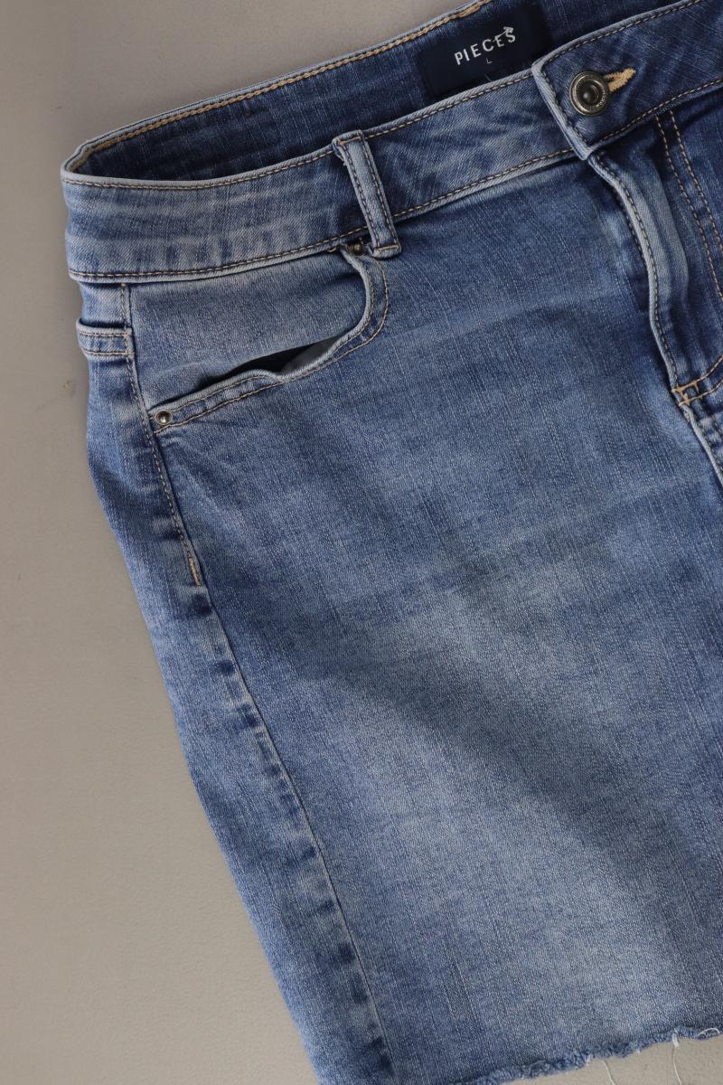 Pieces Jeansrock Gr. L blau aus Baumwolle