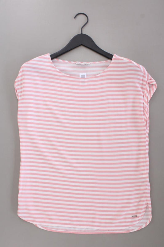 Tom Tailor (Denim) Kurzarmbluse Gr. M gestreift rosa aus Viskose
