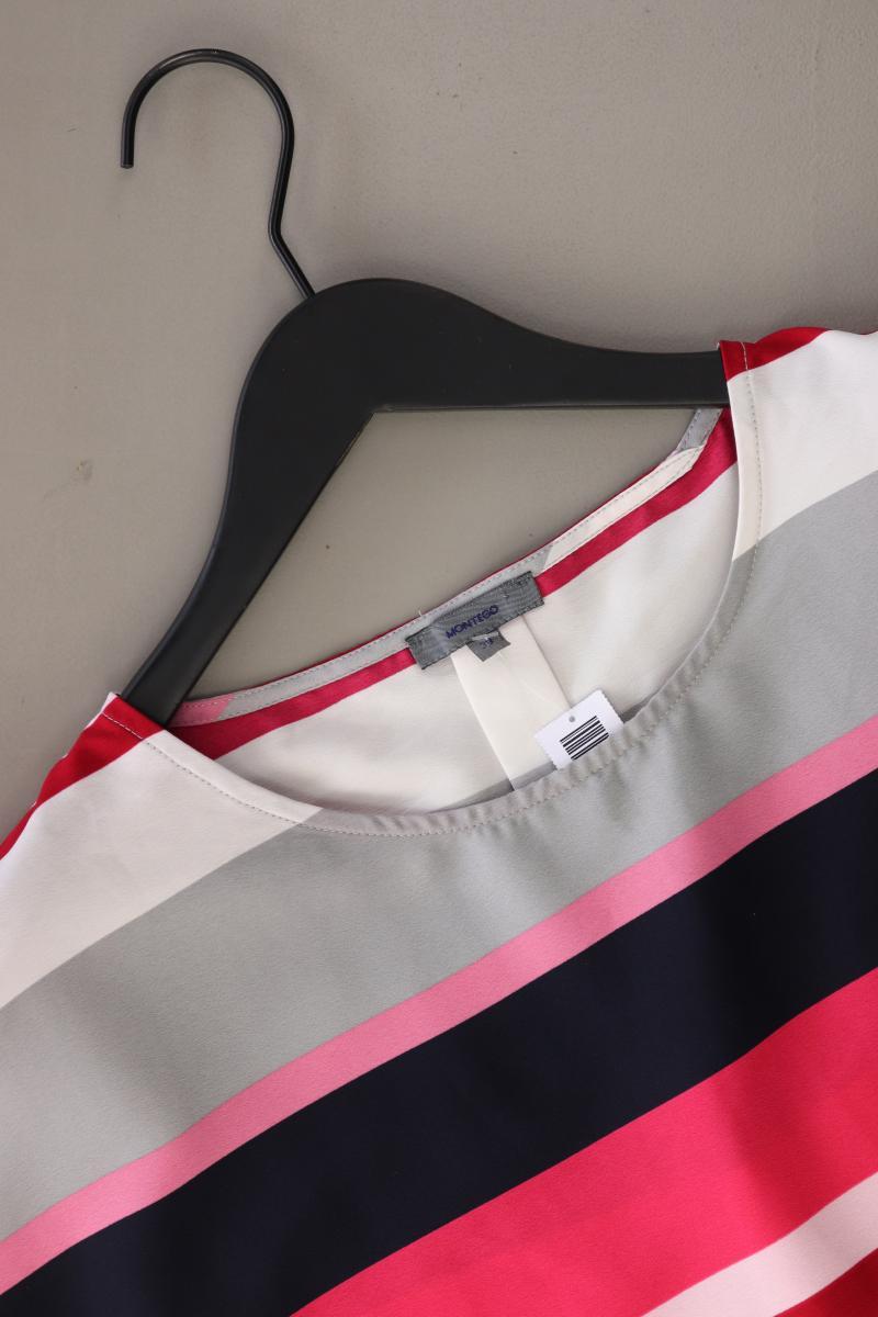 Montego Kurzarmbluse Gr. 36 gestreift pink aus Polyester