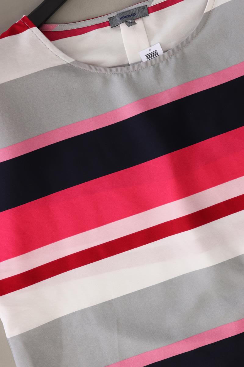 Montego Kurzarmbluse Gr. 36 gestreift pink aus Polyester