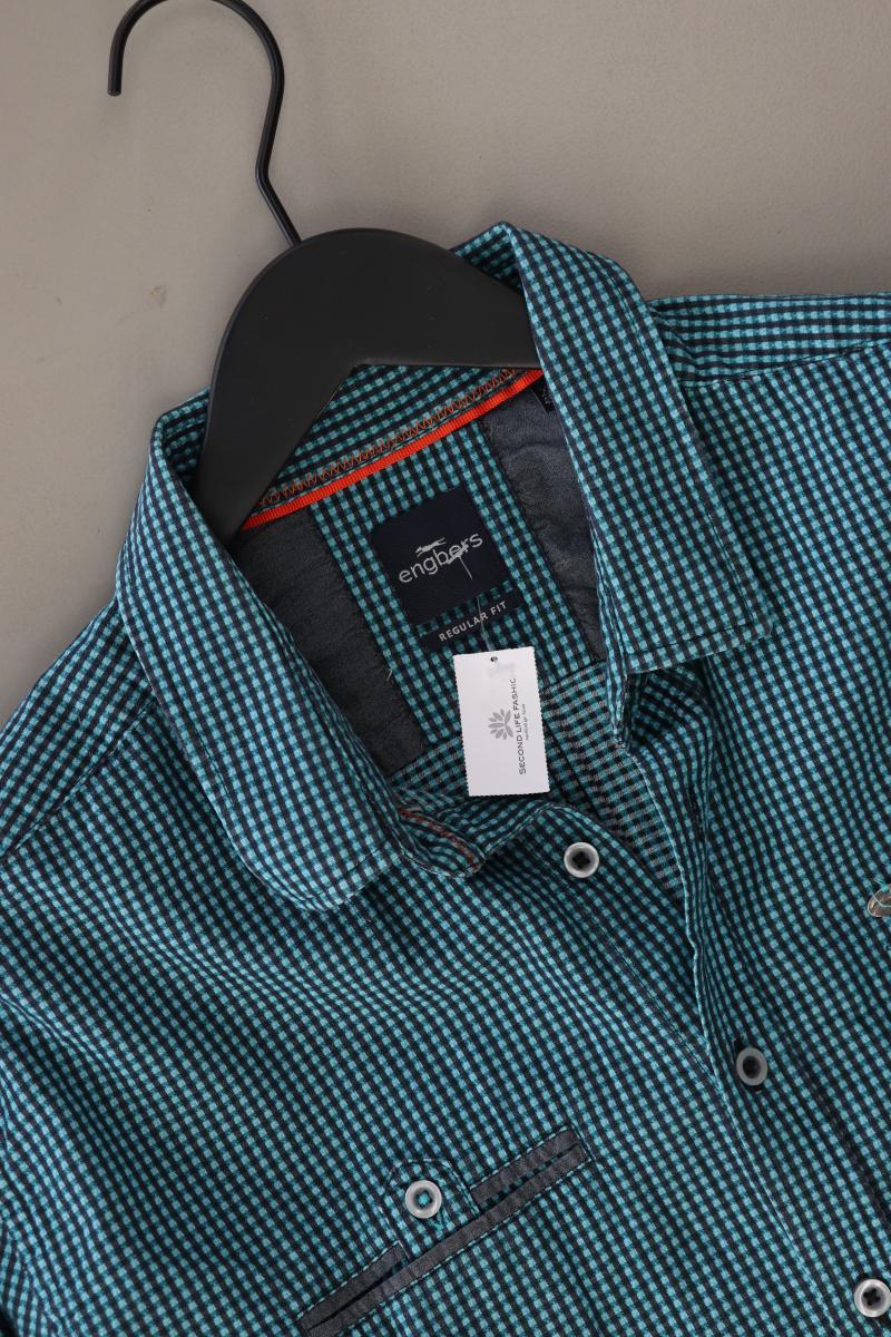 Engbers Langarmhemd für Herren Gr. XXL blau aus Baumwolle
