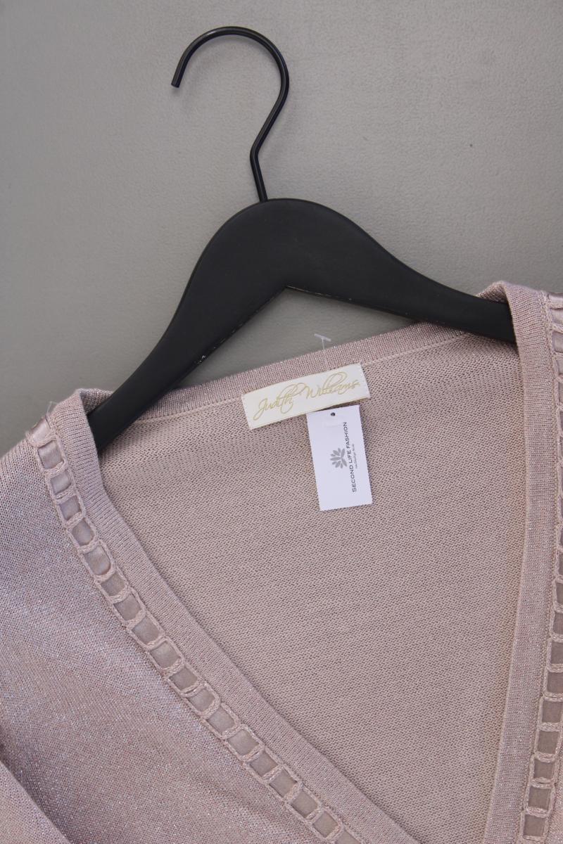 Judith Williams Strickjacke Gr. 38 Langarm mit Glitzer rosa aus Viskose
