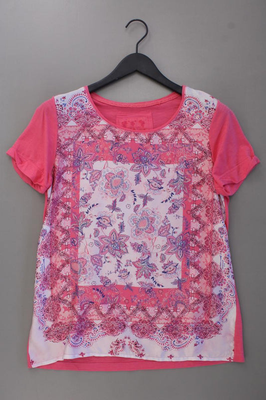 Sure Kurzarmbluse Gr. L mit Blumenmuster pink aus Baumwolle