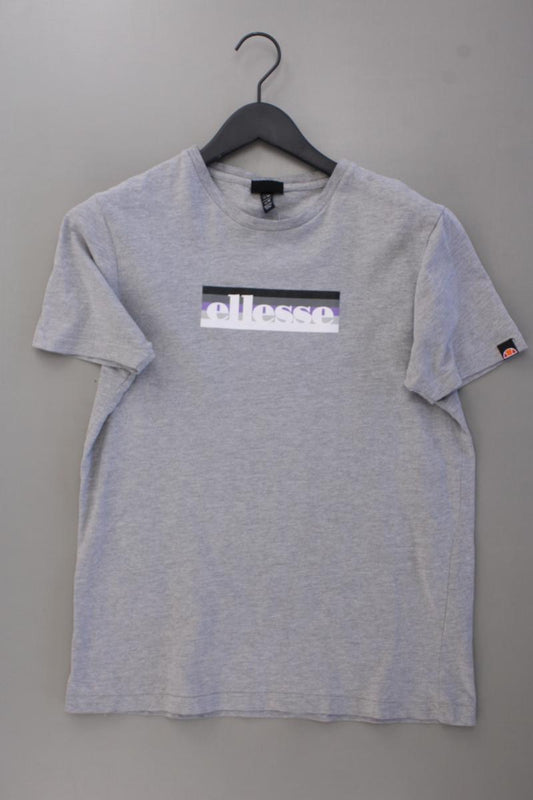 ellesse Printshirt für Herren Gr. M Kurzarm grau aus Baumwolle