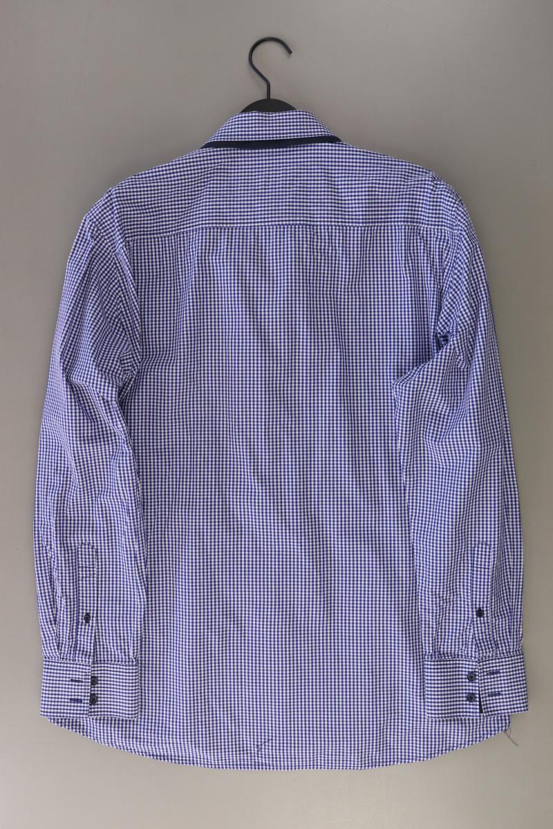 Charles Robertson Karohemd für Herren Gr. XL kariert Langarm blau aus Baumwolle