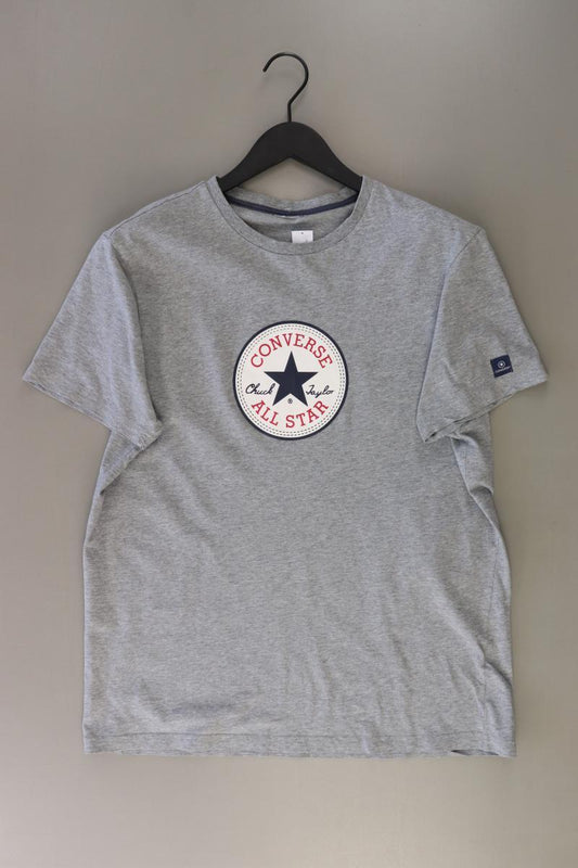 Converse T-Shirt für Herren Gr. S Kurzarm grau aus Baumwolle