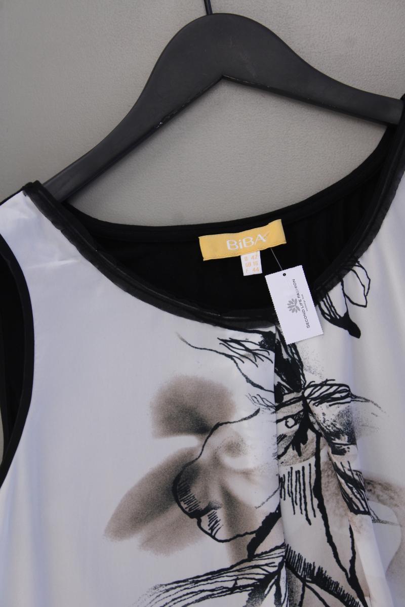 Biba Ärmellose Bluse Gr. 42 schwarz aus Viskose