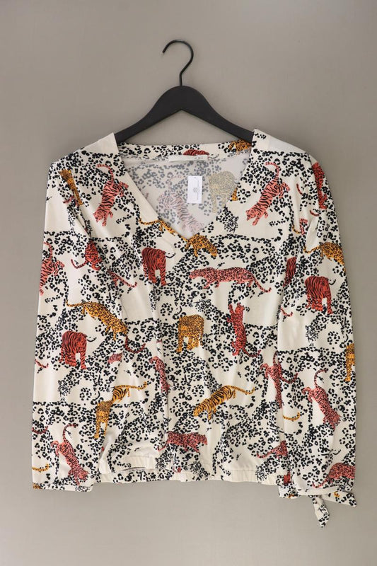 Oui Bluse mit Tigermuster Gr. 44 mit Tierdruck Langarm mehrfarbig aus Polyester