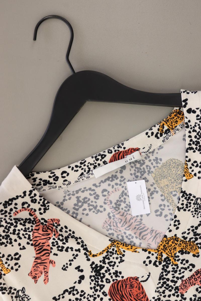 Oui Bluse mit Tigermuster Gr. 44 mit Tierdruck Langarm mehrfarbig aus Polyester
