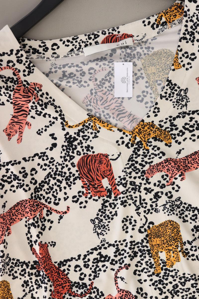 Oui Bluse mit Tigermuster Gr. 44 mit Tierdruck Langarm mehrfarbig aus Polyester