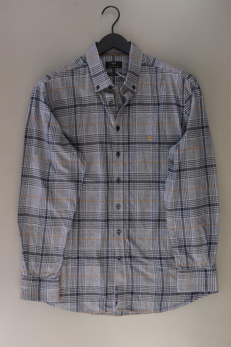 Fynch Hatton Karohemd für Herren Gr. XL kariert Langarm grau aus Baumwolle