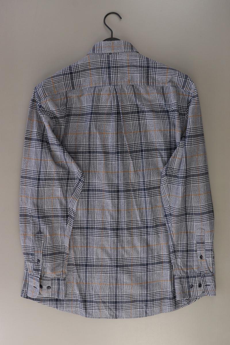 Fynch Hatton Karohemd für Herren Gr. XL kariert Langarm grau aus Baumwolle