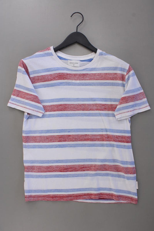 SØNDAG & SONS Shirt für Herren Gr. M gestreift Kurzarm mehrfarbig aus Baumwolle