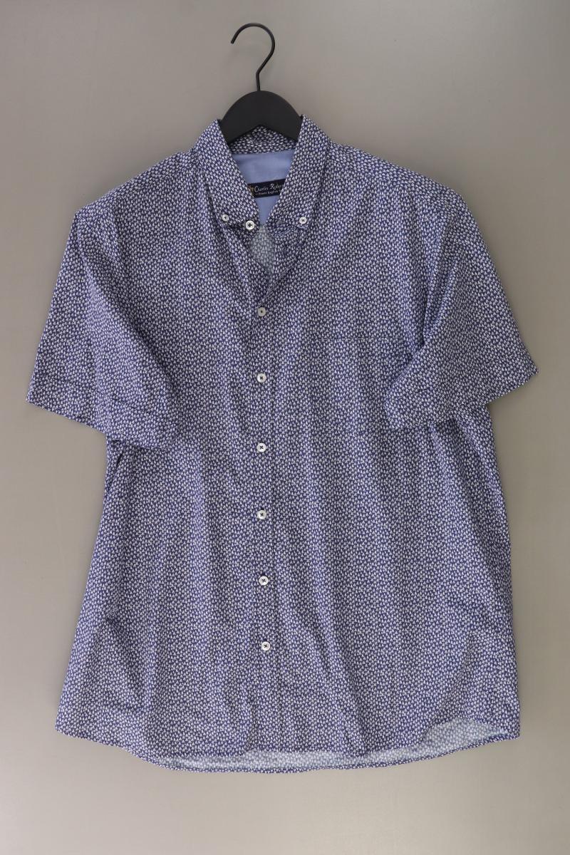 Charles Robertson Kurzarmhemd für Herren Gr. XL blau aus Baumwolle