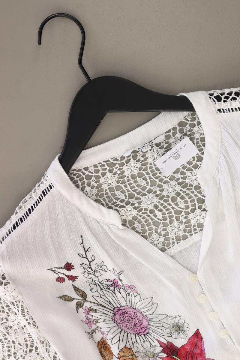 Desigual Langarmbluse Gr. M weiß aus Viskose