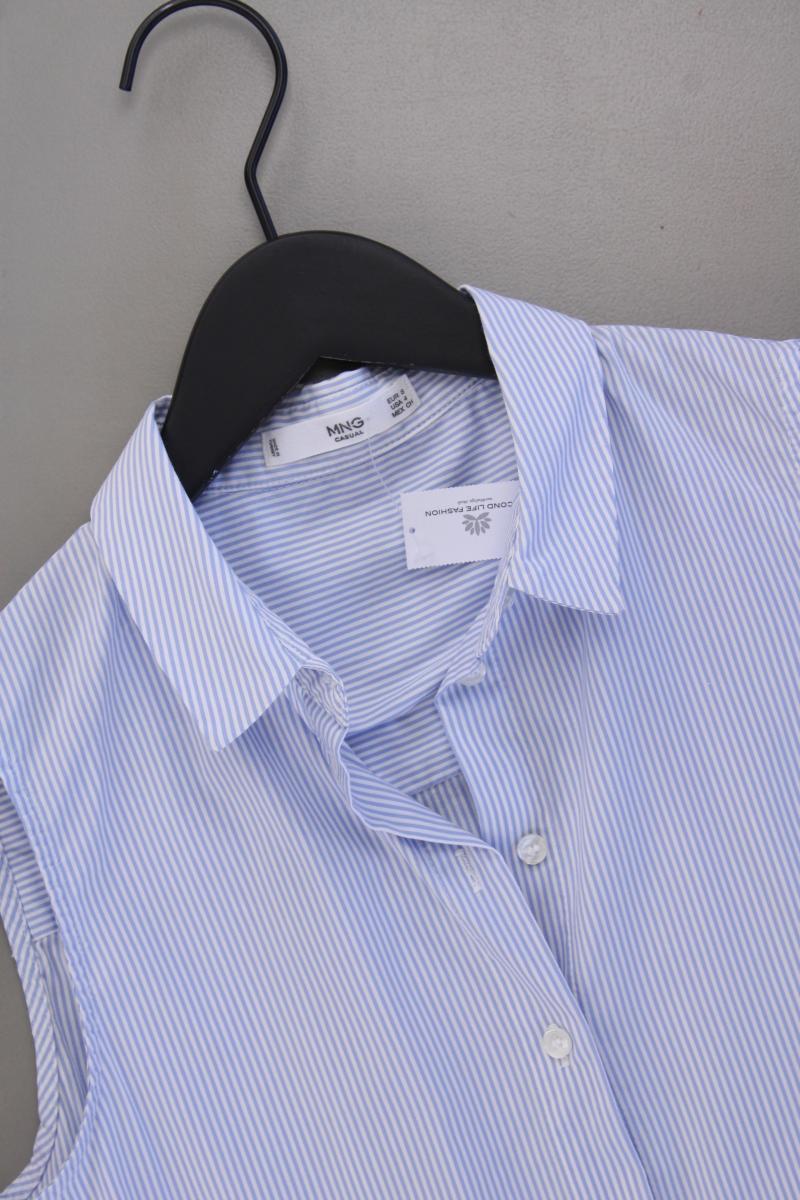 Mango Ärmellose Bluse Gr. S gestreift neuwertig blau