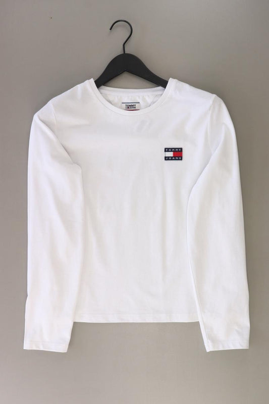 Tommy Jeans Longsleeve-Shirt Gr. L Langarm weiß aus Baumwolle
