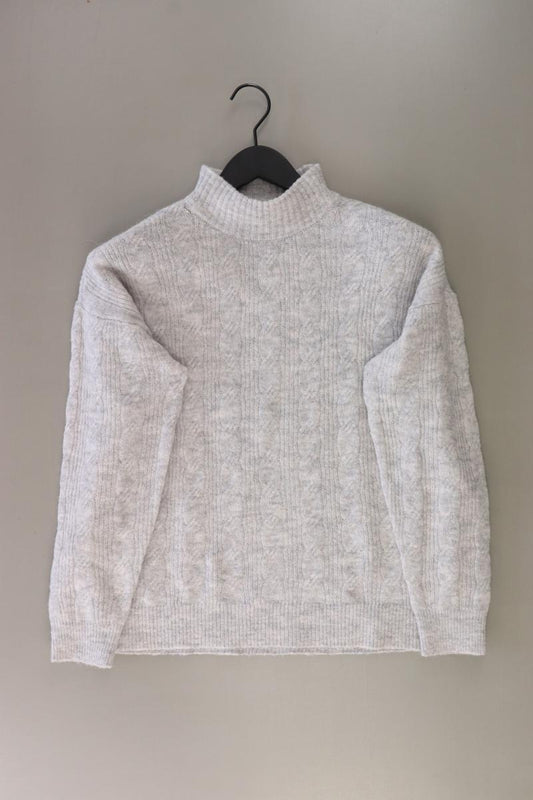Pieces Zopfpullover Gr. L grau aus Polyester