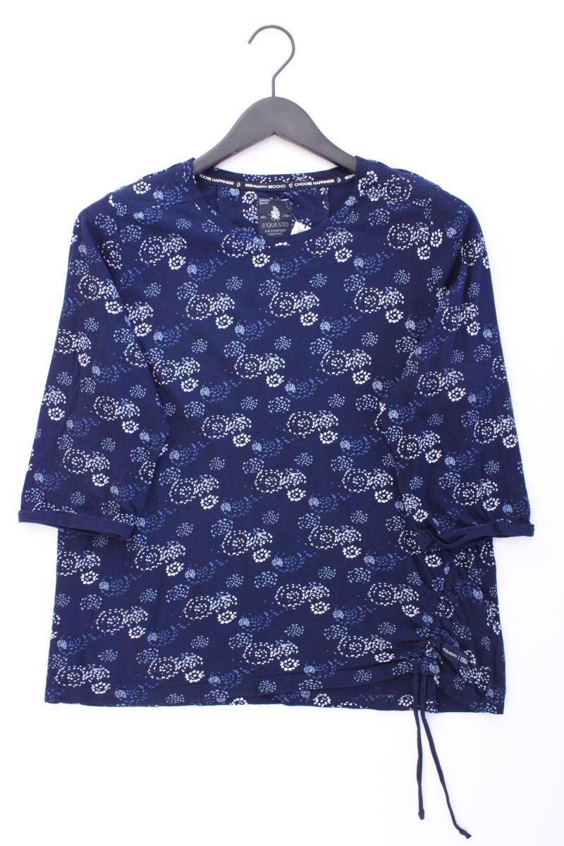 s'questo Printshirt Gr. 42 3/4 Ärmel blau aus Baumwolle
