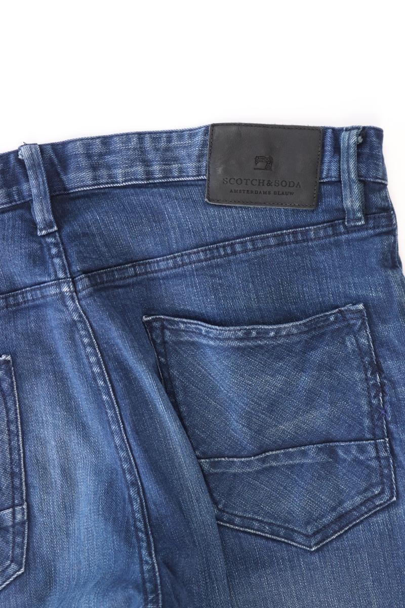 Scotch & Soda Straight Jeans für Herren Gr. W33/L34 blau aus Baumwolle