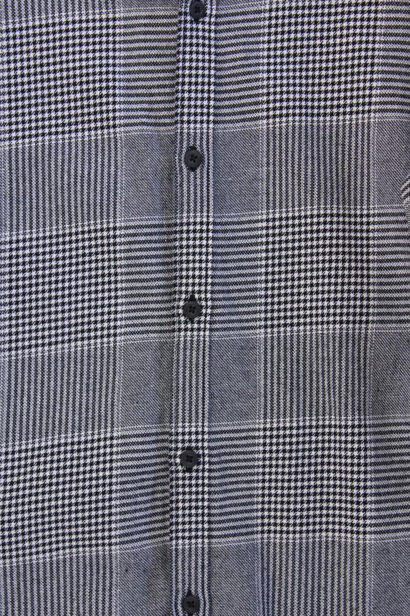 Tom Tailor (Denim) Langarmhemd für Herren Gr. XXL hahnentritt grau aus Baumwolle