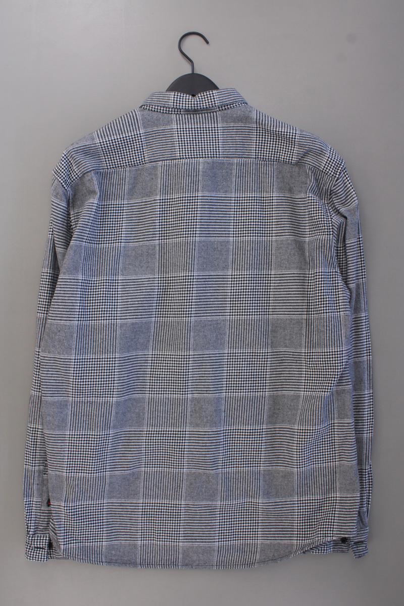 Tom Tailor (Denim) Langarmhemd für Herren Gr. XXL hahnentritt grau aus Baumwolle