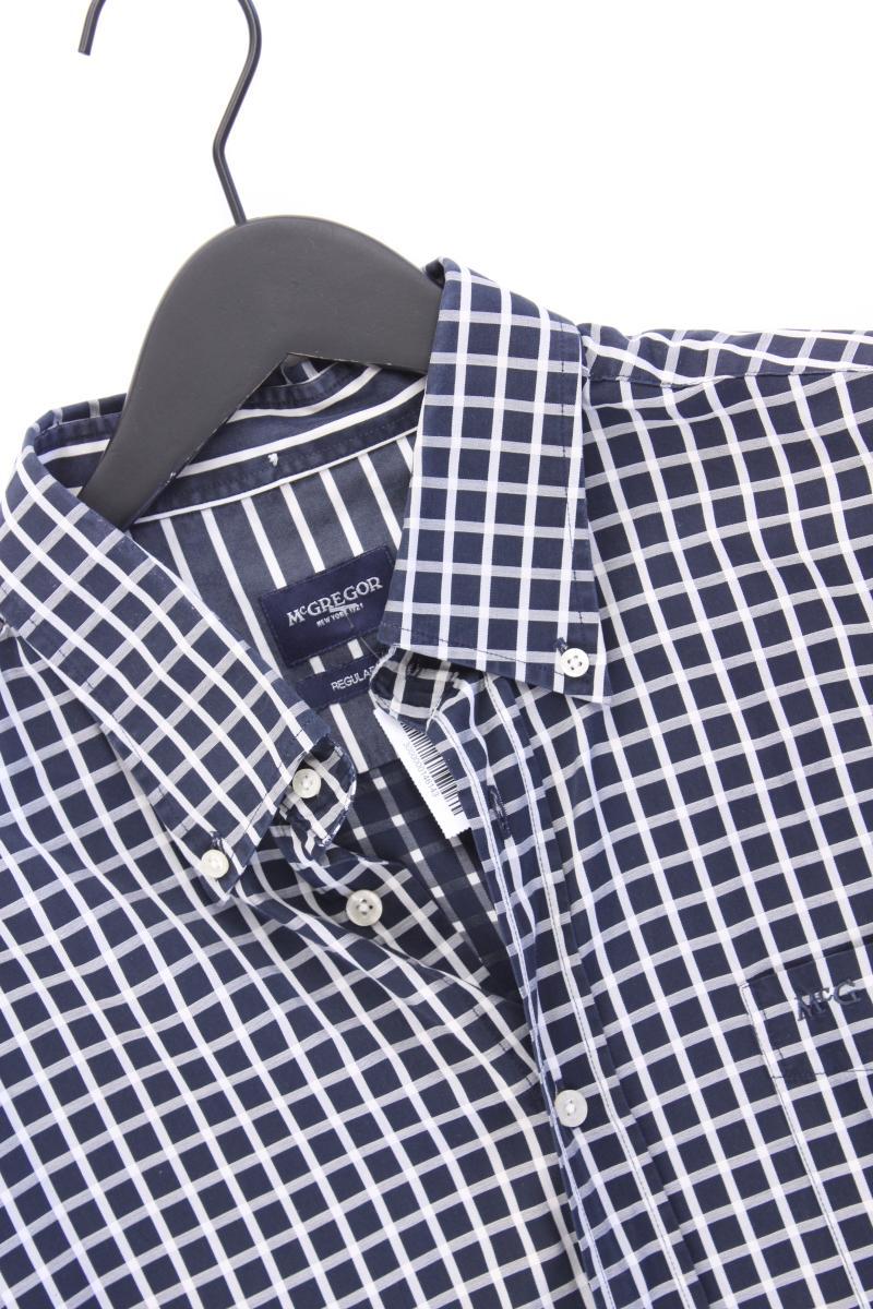 McGregor Karohemd für Herren Gr. XXL kariert Langarm blau aus Baumwolle