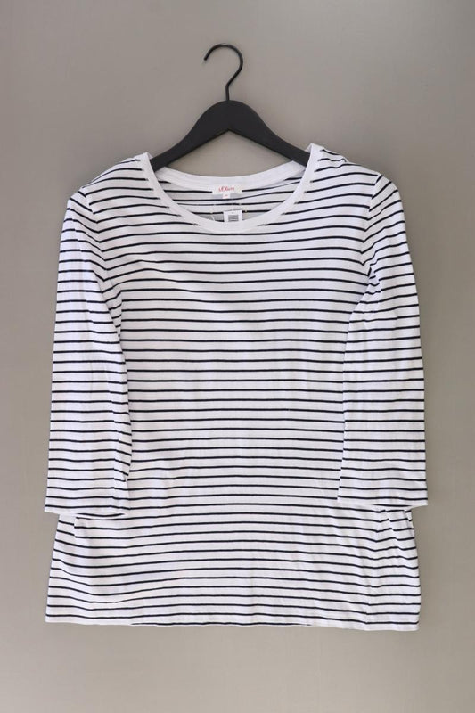 s.Oliver Ringelshirt Gr. 46 gestreift 3/4 Ärmel weiß aus Baumwolle