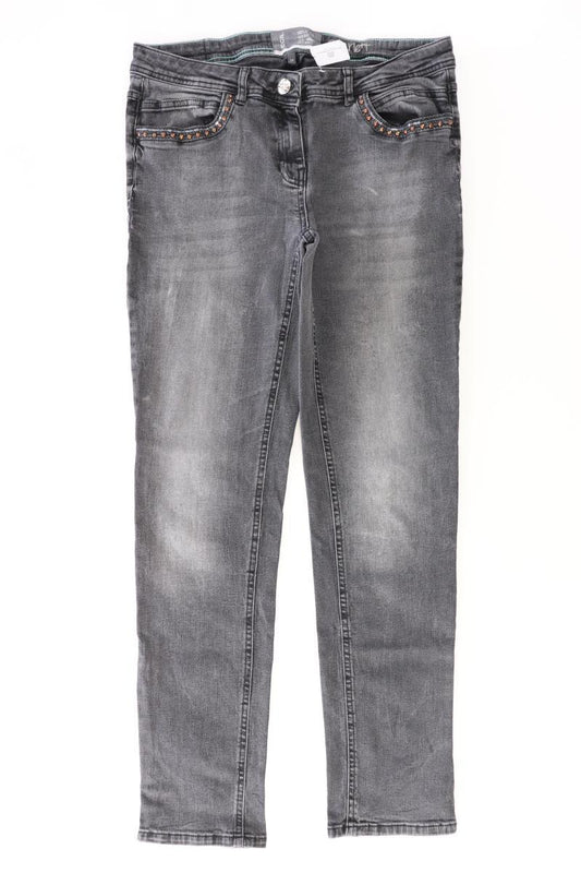 Cecil Straight Jeans Gr. W30 mit Nieten grau aus Baumwolle