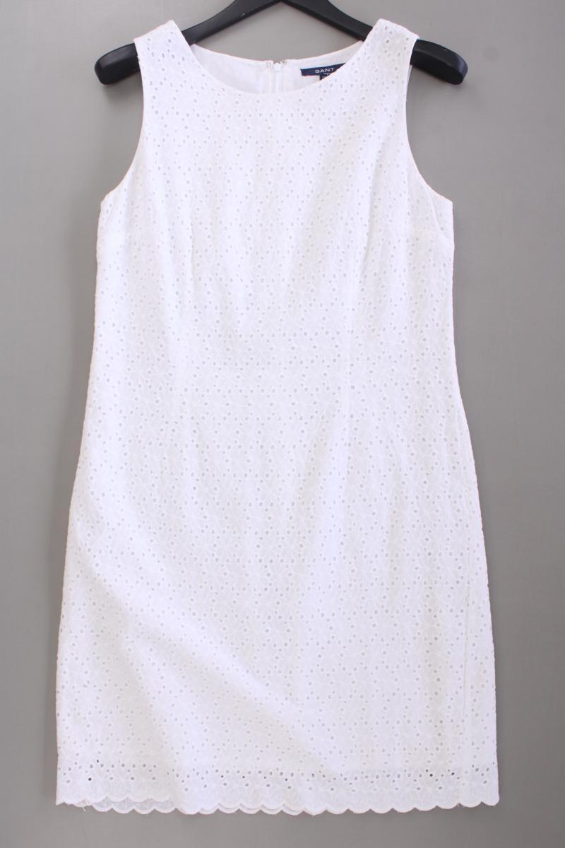 Gant Etuikleid Gr. 40 neuwertig Ärmellos weiß aus Baumwolle