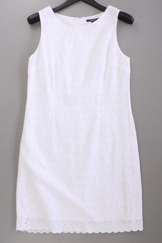 Gant Etuikleid Gr. 40 neuwertig Ärmellos weiß aus Baumwolle