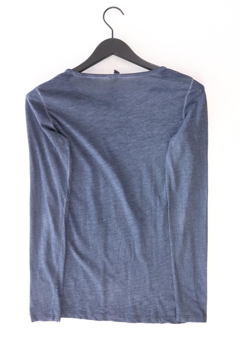 QS by s.Oliver Printshirt Gr. S Langarm blau aus Baumwolle