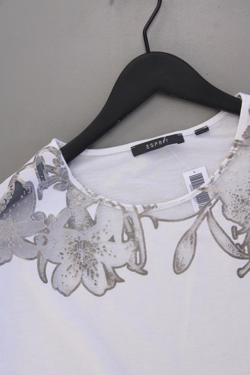 Esprit T-Shirt Gr. S neuwertig Kurzarm weiß