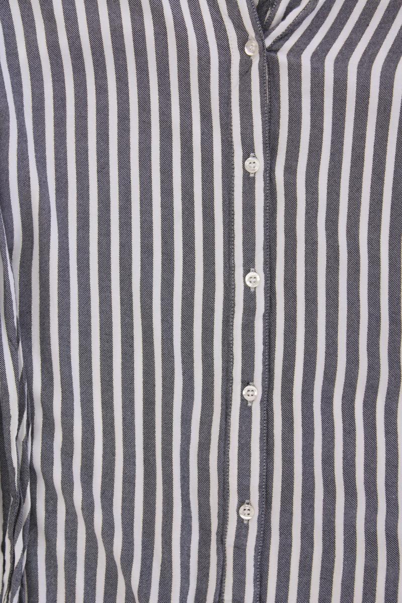 Street One Langarmbluse Gr. 38 gestreift mit Glitzer grau aus Viskose