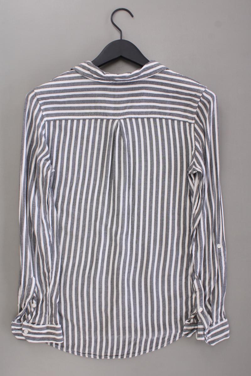 Street One Langarmbluse Gr. 38 gestreift mit Glitzer grau aus Viskose