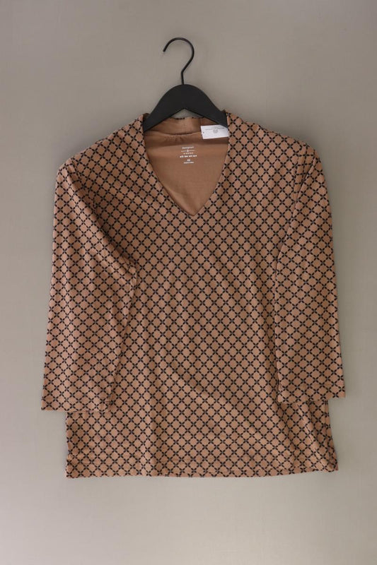 Adagio Printshirt Gr. S 3/4 Ärmel braun aus Baumwolle