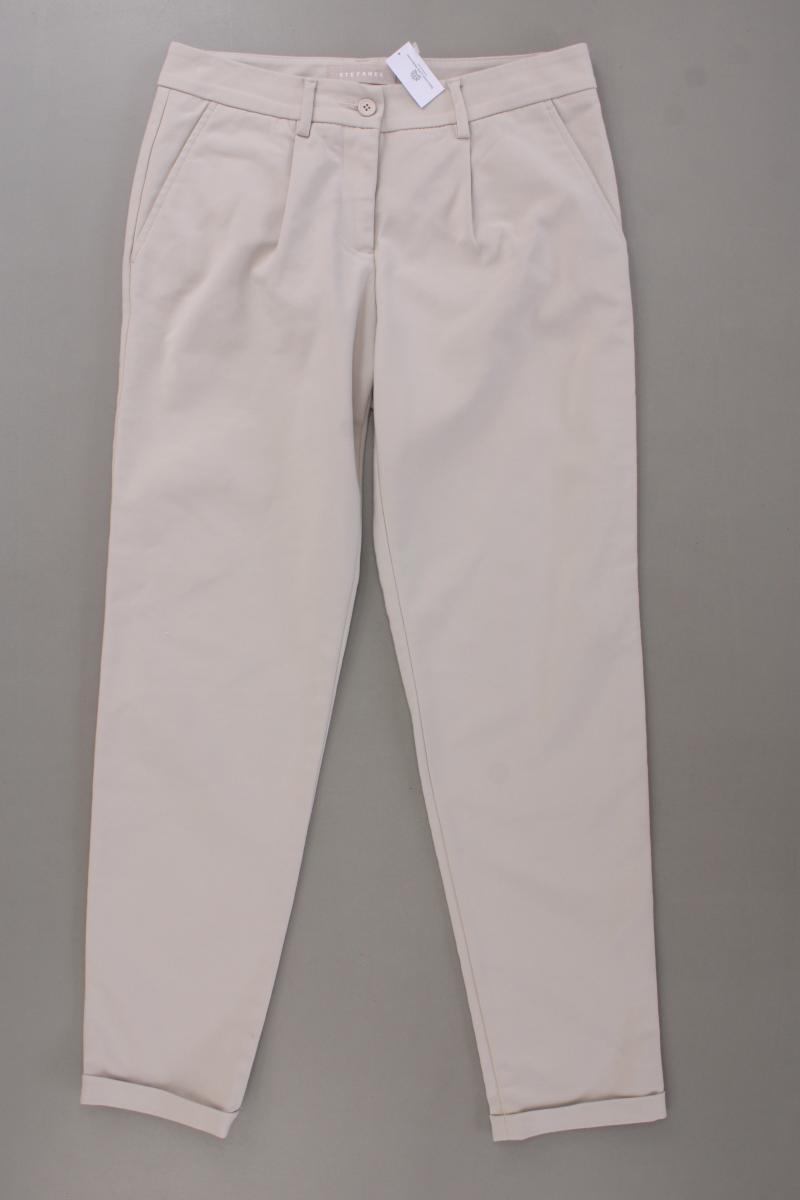 Stefanel Stoffhose Gr. 36 creme aus Baumwolle