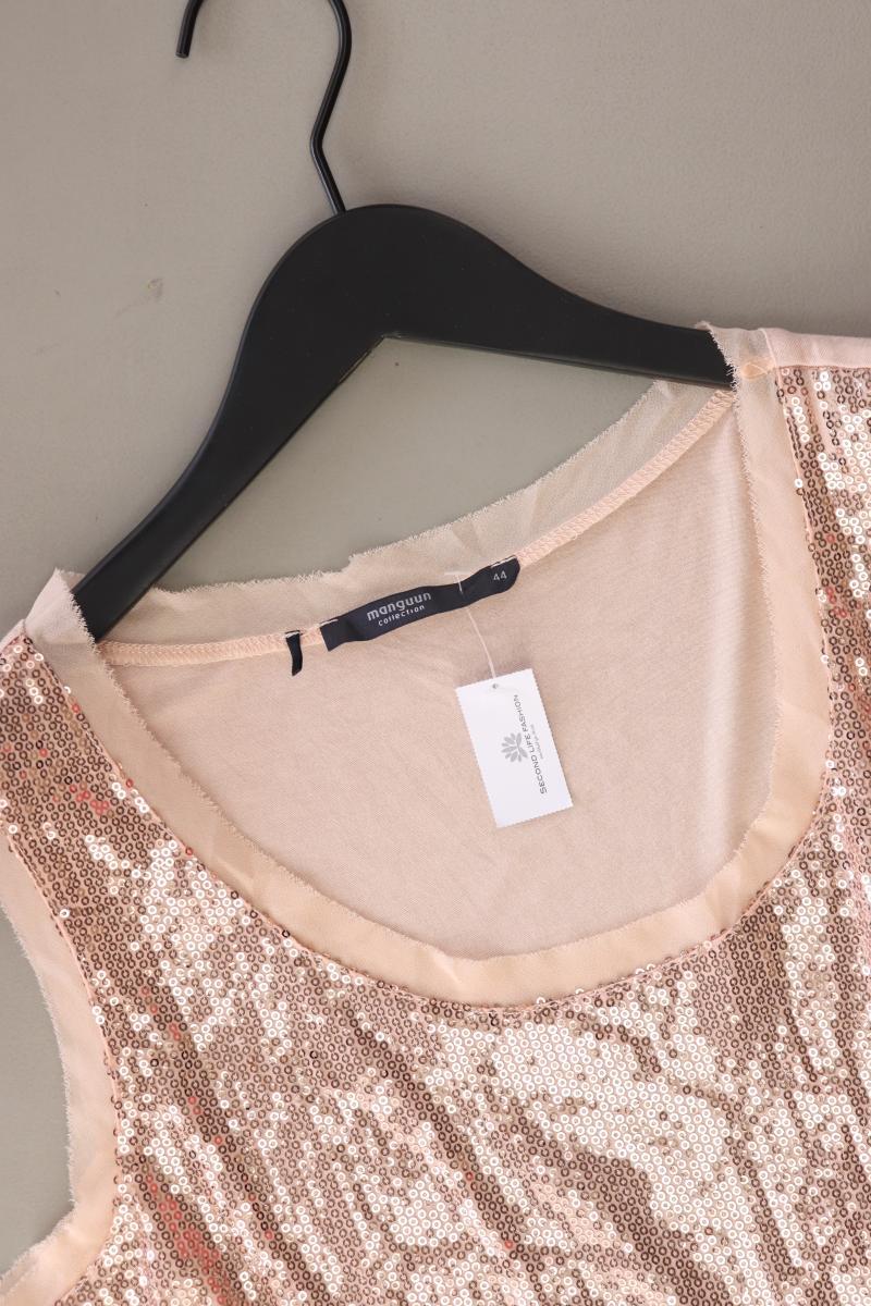 Manguun Trägertop Gr. 44 mit Pailletten rosa aus Polyester