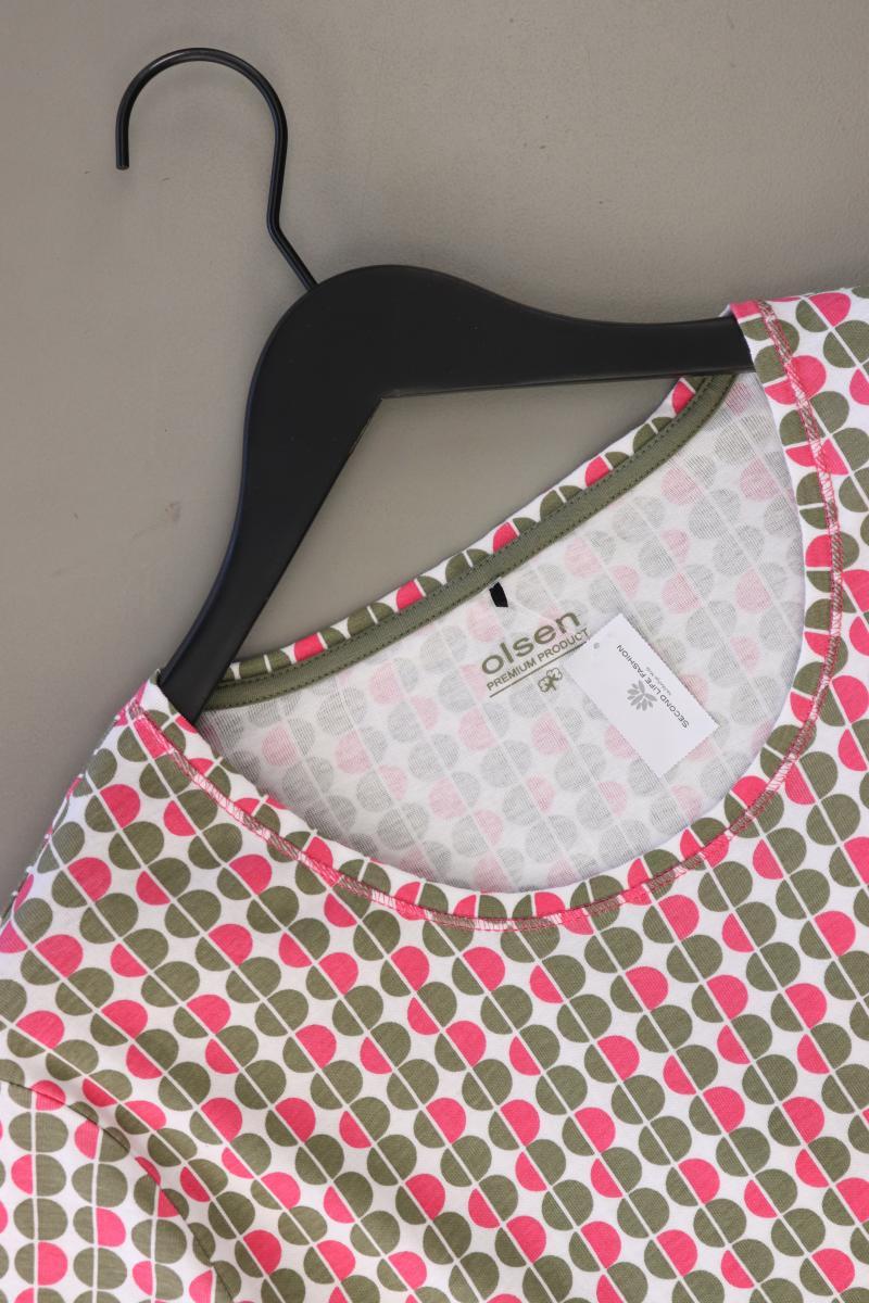 olsen Printshirt Gr. 46 Kurzarm mehrfarbig aus Baumwolle