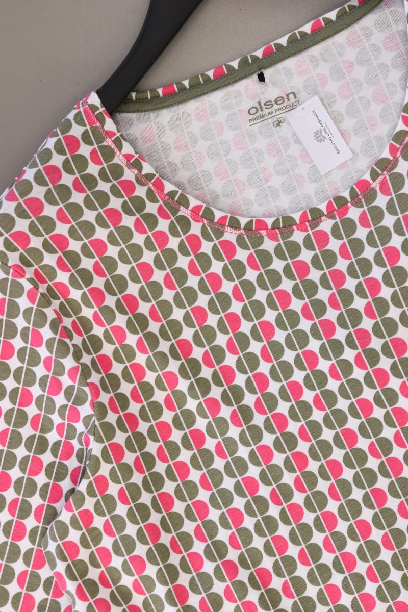 olsen Printshirt Gr. 46 Kurzarm mehrfarbig aus Baumwolle
