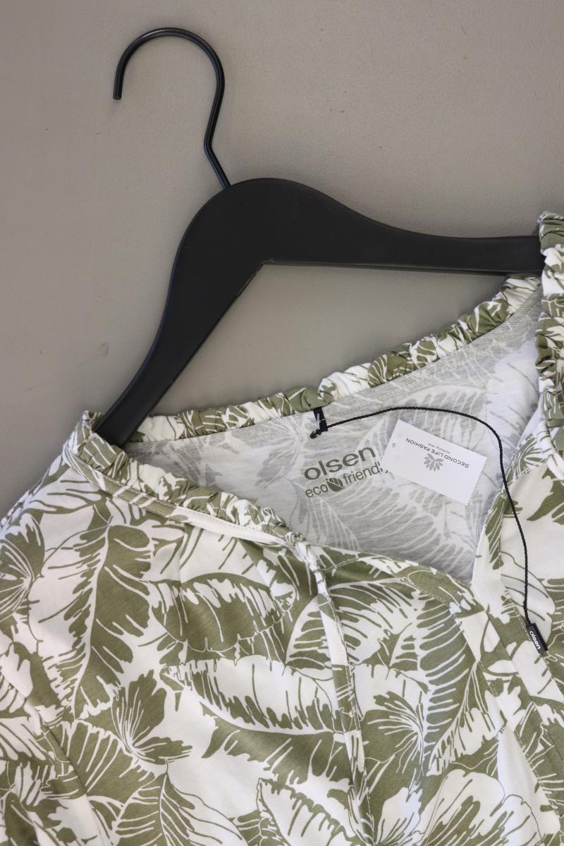 olsen Regular Bluse Gr. 48 3/4 Ärmel olivgrün aus Viskose