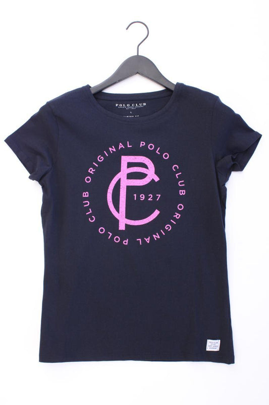 Polo Club Printshirt Gr. L Kurzarm blau
