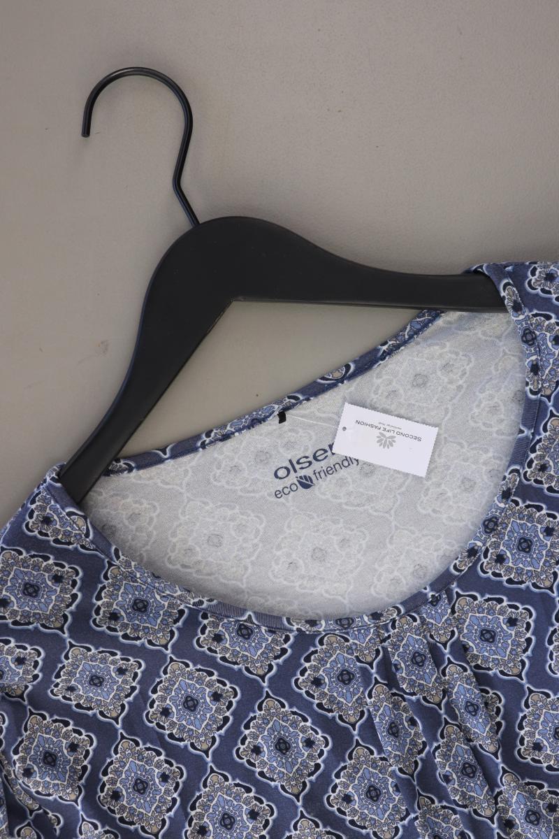 olsen Longsleeve-Shirt Gr. 46 Langarm blau aus Viskose