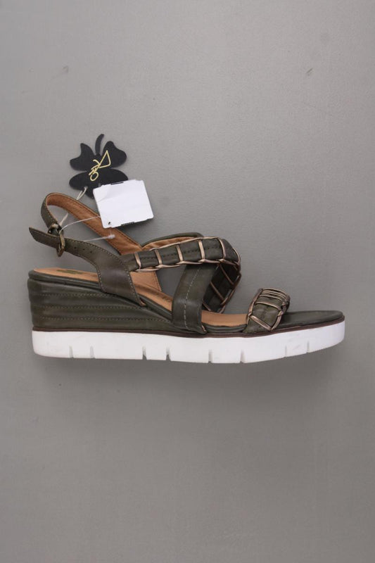Marco Tozzi Sandalen Gr. 41 neuwertig Neupreis: 69,95€! olivgrün aus Leder