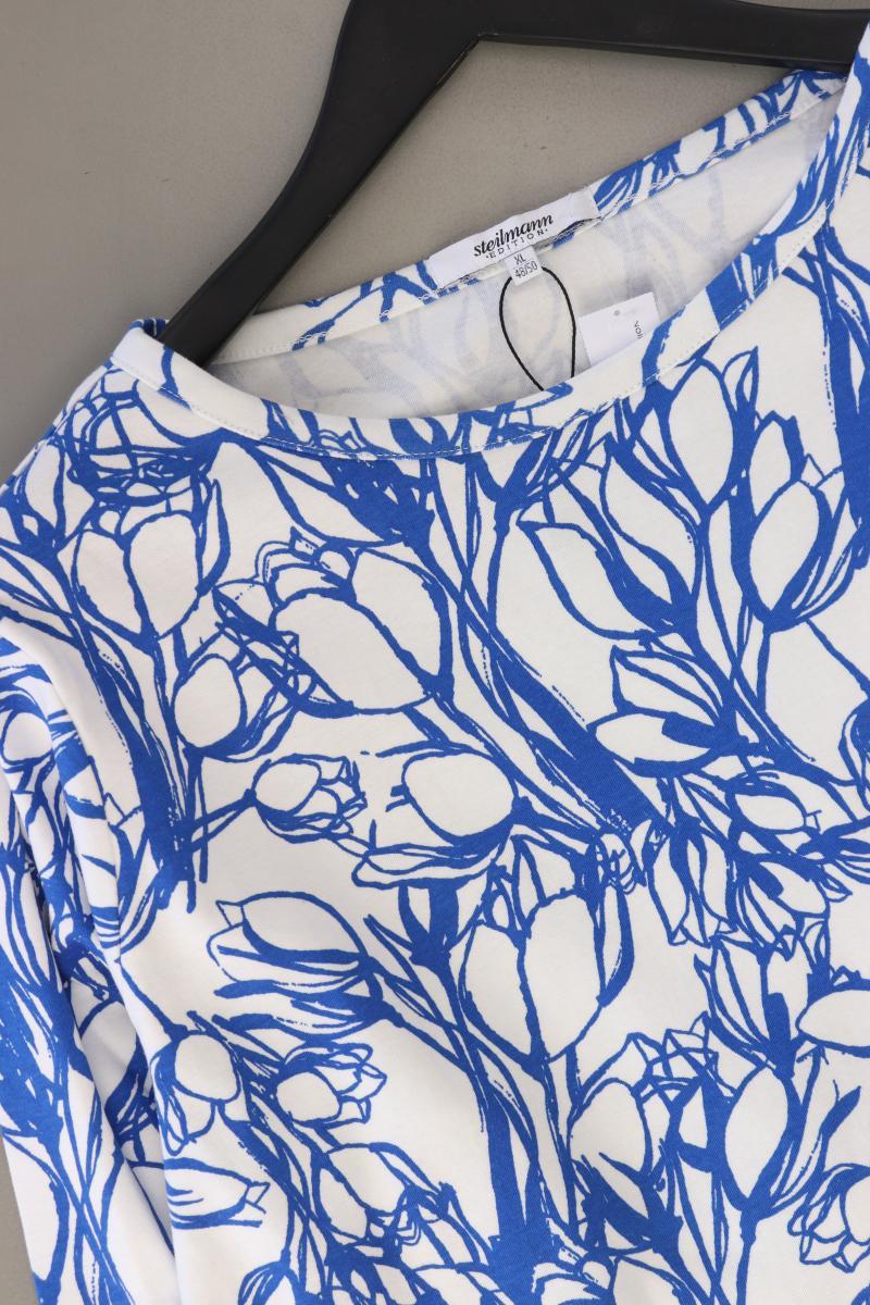 Steilmann Oversize-Shirt Gr. XL neuwertig 3/4 Ärmel blau aus Baumwolle