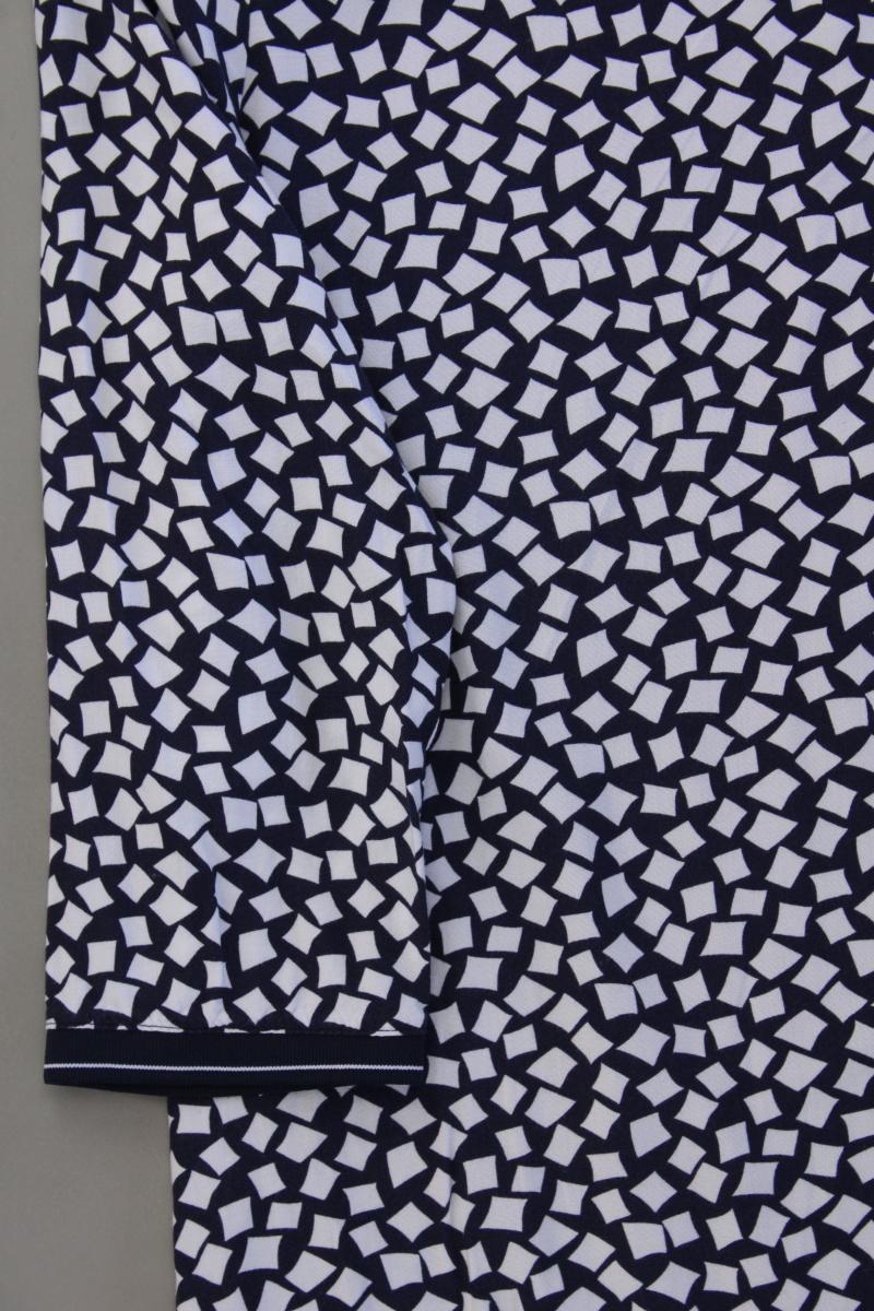 Tom Tailor Regular Bluse Gr. S geometrisches Muster 3/4 Ärmel blau aus Baumwolle