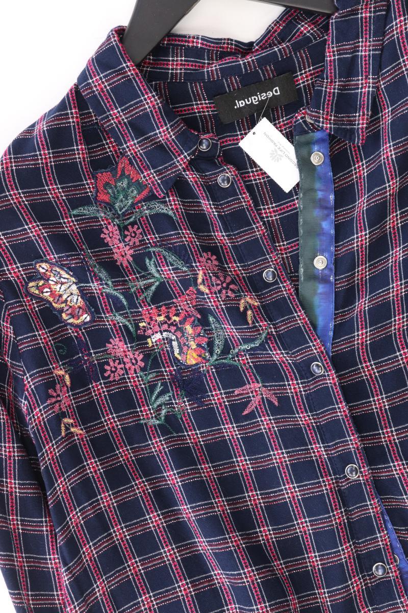 Desigual Karobluse Gr. L kariert Langarm mehrfarbig aus Viskose