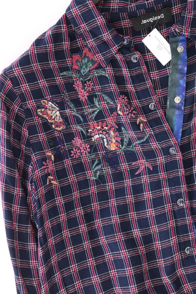 Desigual Karobluse Gr. L kariert Langarm mehrfarbig aus Viskose