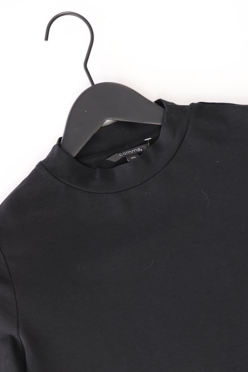 comma, T-Shirt Gr. 40 Kurzarm schwarz aus Lyocell